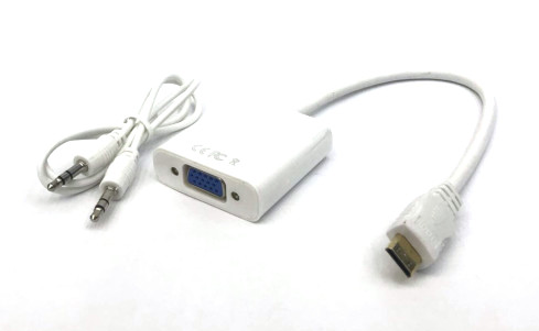 Mini HDMI M to VGA F + 3.5mm Audio Cable